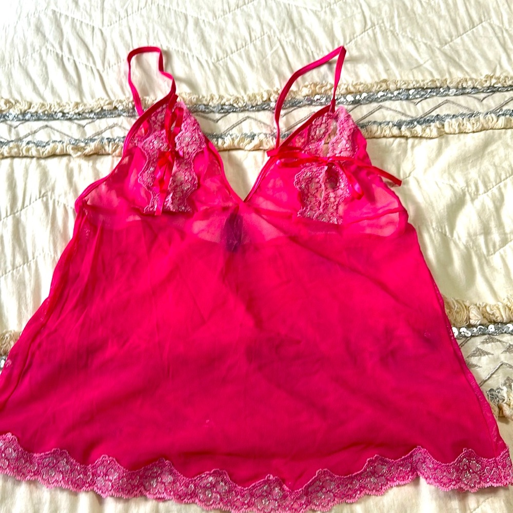 VS Vintage Sexy little things camisole. Hot Pink. Size L. No rips or stains.